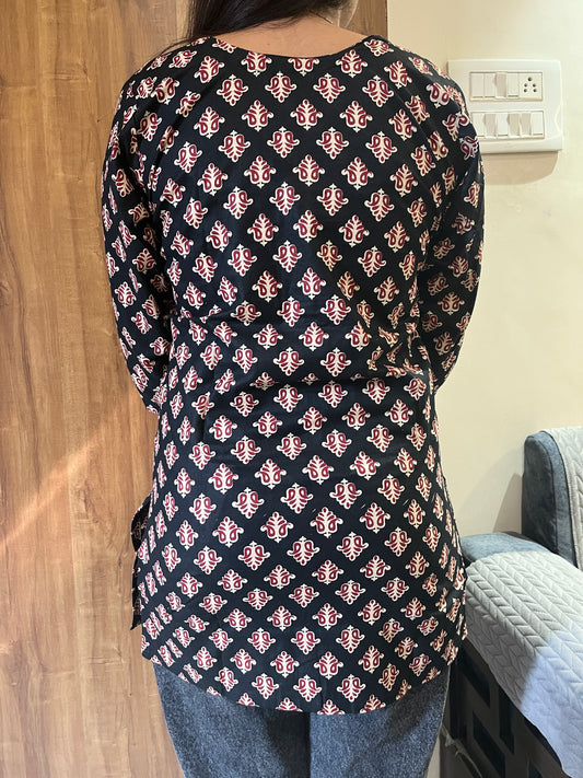 Black Short Kurti for Casual wear
