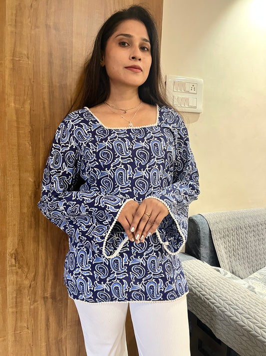 Short Kurti with Bell Sleeves