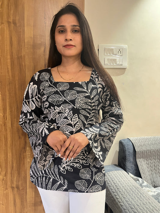 Straight Kurti with Bell Sleeves