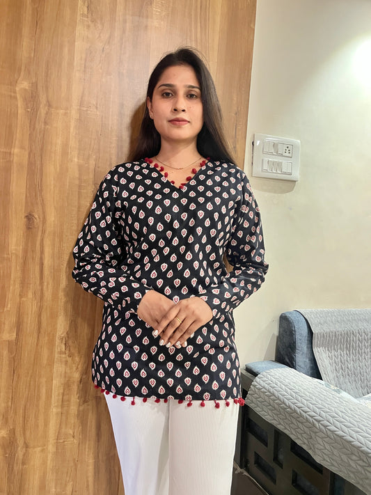 Straight Kurti with Full Sleeves