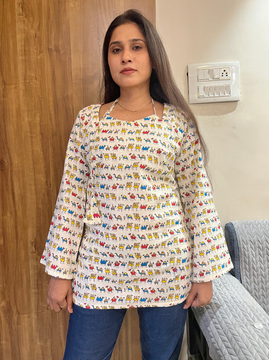 Short Kurti with animal print